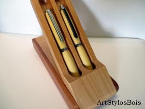 Parure de stylos en bois de Buis