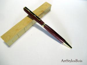 Amaranth wood ballpoint pen