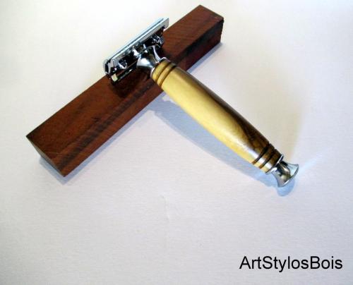 Rasoir Gilette Vintage en Bois de Buis