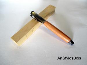 Stylo bille en bois d'Abricotier