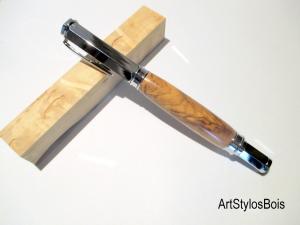 Stylo plume en bois d'olivier