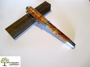 Stylo Roller De Luxe, Haut de Gamme, en bois de loupe de Coolibah, Eucalyptus