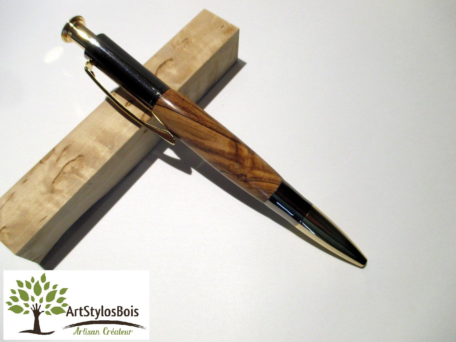 Stylo & Art sur bois - Stylo en bois de fabrication artisanale